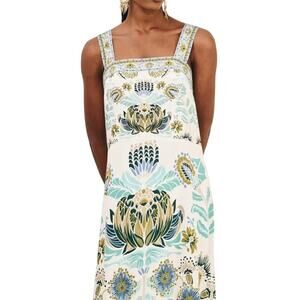 Nekane NKN Sleeveless Printed Maxi Dress Women’s Large Floral Cream Boho